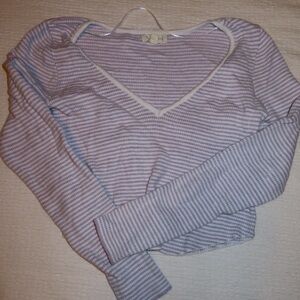 La Hearts Lavender Checkered Top